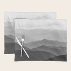 Forest Fade - Black and White Landscape Nature Photography Placemat Gallery Image 1