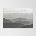 Forest Fade - Black and White Landscape Nature Photography Rug Gallery Image 2