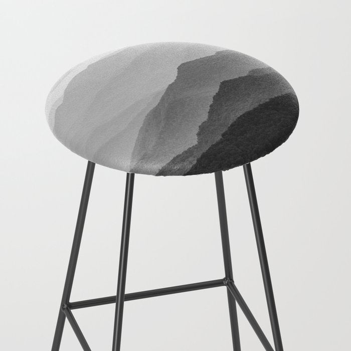 Forest Fade - Black and White Landscape Nature Photography Stool Gallery Image 2