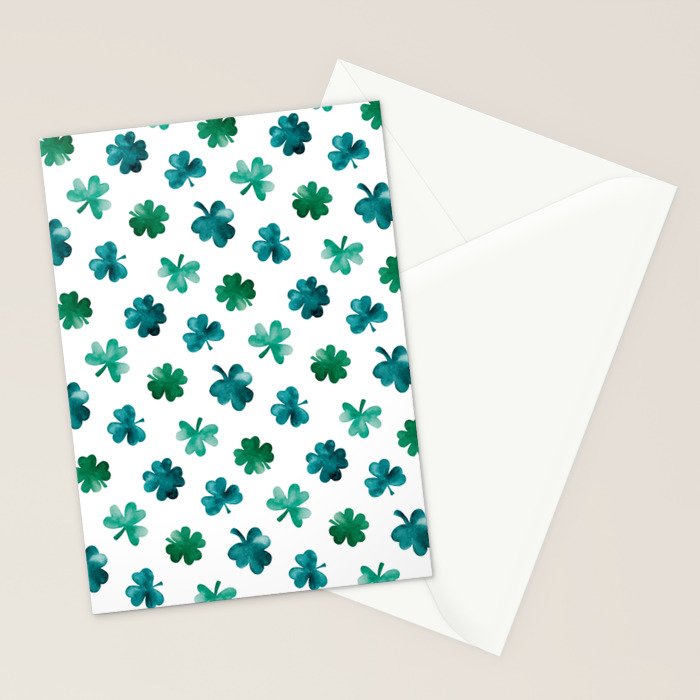 St. Patrick's Day Shamrocks Stationery Card Gallery Image 2