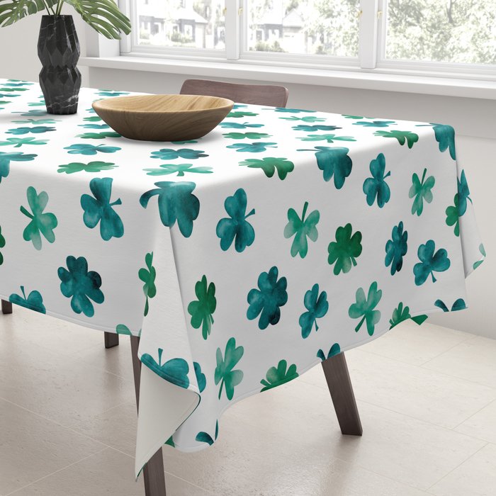 St. Patrick's Day Shamrocks Tablecloth Gallery Image 3