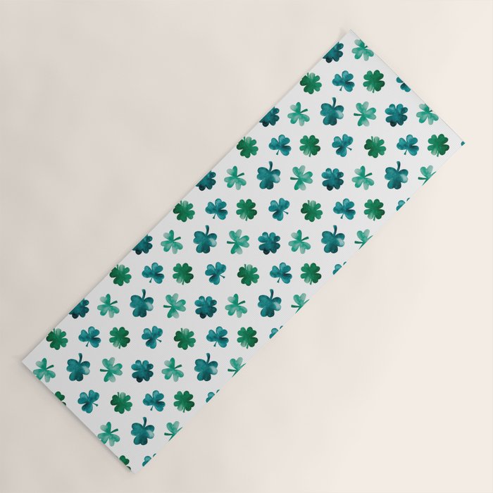 St. Patrick's Day Shamrocks Yoga Mat Gallery Image 1