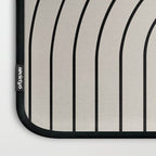 Minimal Arch LVII Vintage Creme and Black Modern Geometric Lines Laptop Sleeve Gallery Image 3