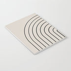 Minimal Arch LVII Vintage Creme and Black Modern Geometric Lines Notebook Gallery Image 3
