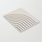 Minimal Arch LVII Vintage Creme and Black Modern Geometric Lines Notebook Gallery Image 2