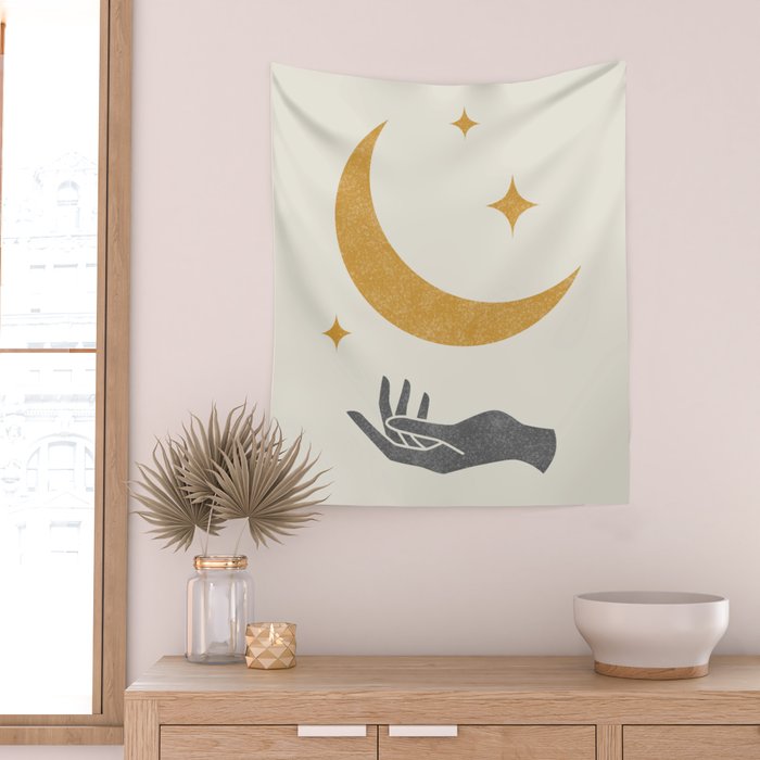Moonlight Hand Wall Tapestry Gallery Image 2