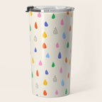 Happy Raindrops - Kids Minimalist Pattern Travel Mug Gallery Image 3