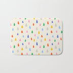 Happy Raindrops - Kids Minimalist Pattern Bath Mat Gallery Image 1