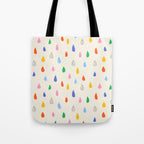 Happy Raindrops - Kids Minimalist Pattern Tote Bag Gallery Image 1