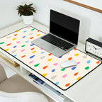 Happy Raindrops - Kids Minimalist Pattern Desk Mat Gallery Image 2