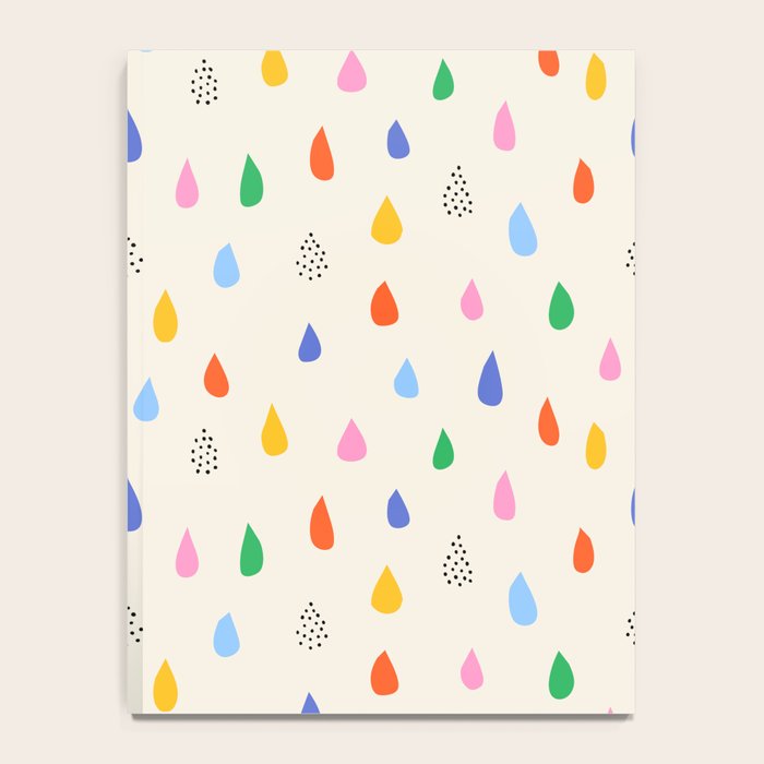 Happy Raindrops - Kids Minimalist Pattern Notebook Gallery Image 4