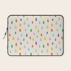 Happy Raindrops - Kids Minimalist Pattern Laptop Sleeve Gallery Image 1