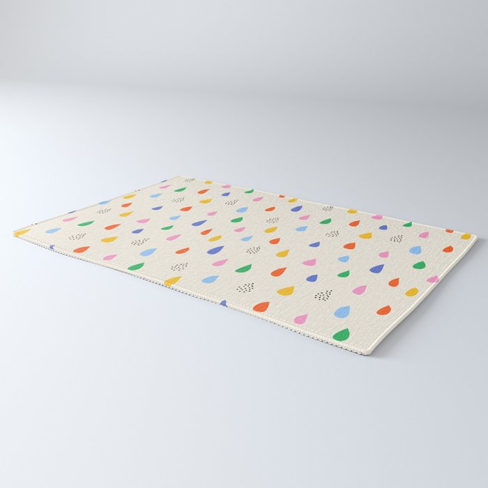 Happy Raindrops - Kids Minimalist Pattern Rug Gallery Image 3