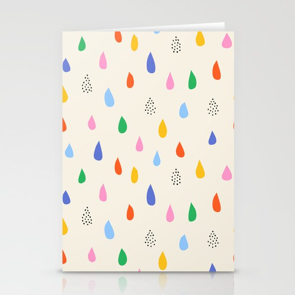 Happy Raindrops - Kids Minimalist Pattern Stationery Card Gallery Image 2