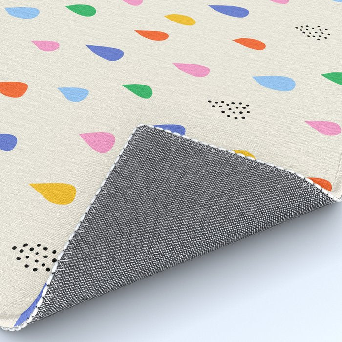 Happy Raindrops - Kids Minimalist Pattern Rug Gallery Image 4