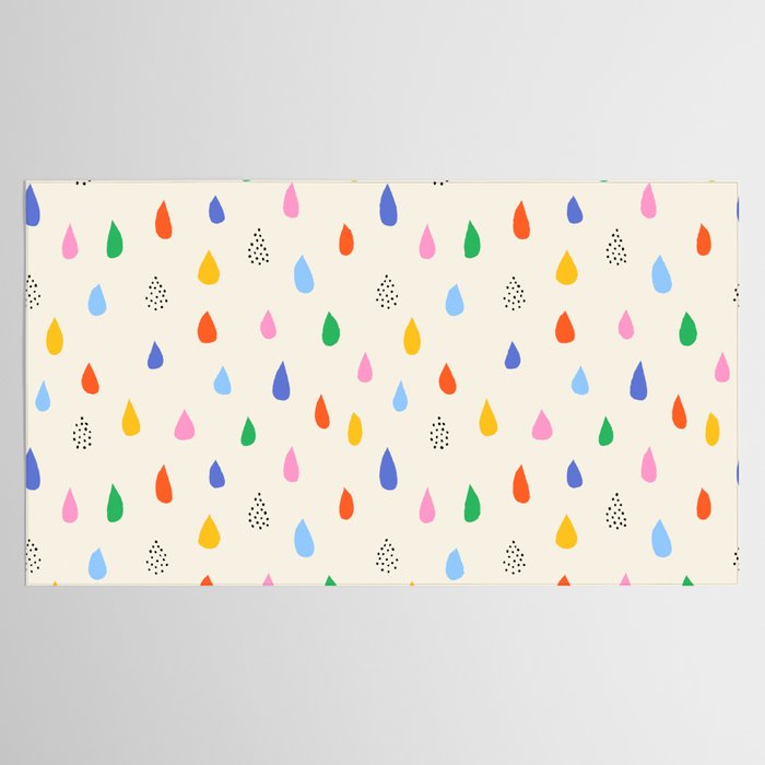 Happy Raindrops - Kids Minimalist Pattern Tablecloth Gallery Image 2