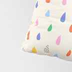 Happy Raindrops - Kids Minimalist Pattern Pillow Sham Gallery Image 4