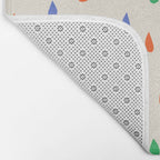 Happy Raindrops - Kids Minimalist Pattern Bath Mat Gallery Image 2