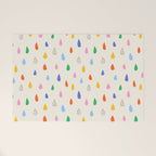Happy Raindrops - Kids Minimalist Pattern Welcome Mat Gallery Image 1