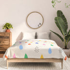 Happy Raindrops - Kids Minimalist Pattern Comforter Gallery Image 3