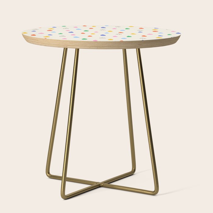 Happy Raindrops - Kids Minimalist Pattern Side Table Gallery Image 1