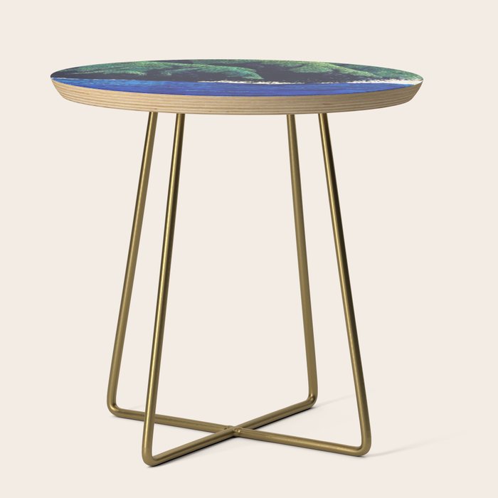 Haka Shore - Nature Ukiyo Landscape in Green & Blue Side Table Gallery Image 1