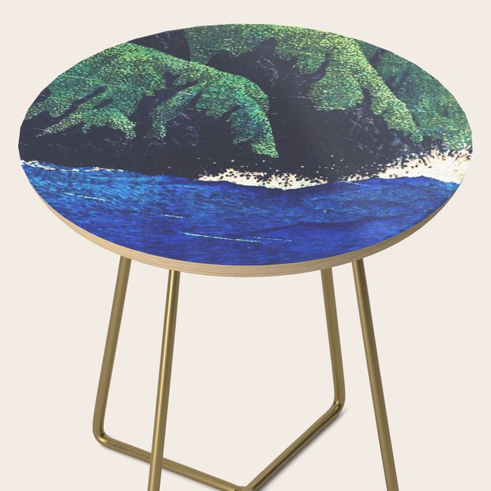 Haka Shore - Nature Ukiyo Landscape in Green & Blue Side Table Gallery Image 2