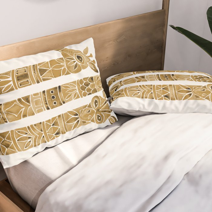 Giraffes - Sepia Palette Pillow Sham Gallery Image 2