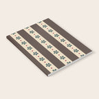 Brown Stripes And Flowers Notebook Gallery Image 2