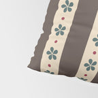 Brown Stripes And Flowers Pillow Sham Gallery Image 4
