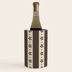 Brown Stripes And Flowers Wine Chiller Gallery Image 1
