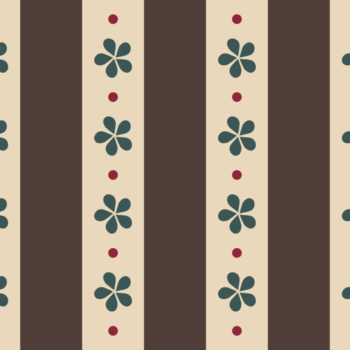 Brown Stripes And Flowers Coffee Mug Gallery Image 2