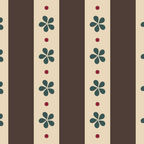 Brown Stripes And Flowers Coffee Mug Gallery Image 2