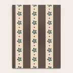 Brown Stripes And Flowers Notebook Gallery Image 4