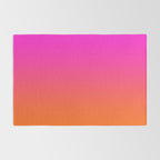 Hot Magenta Pink and Orange Trendy Ombre Rug Gallery Image 2