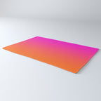 Hot Magenta Pink and Orange Trendy Ombre Rug Gallery Image 3