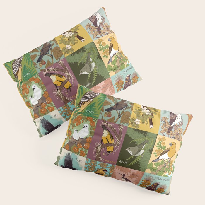 Birds of Hawaii Pillow Sham Gallery Image 3
