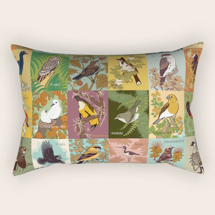 Birds of Hawaii Rectangular Pillow Gallery Image 1