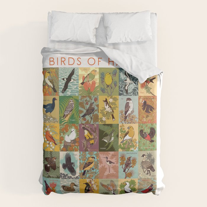 Birds of Hawaii Duvet Cover Gallery Image 1