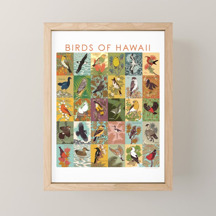 Birds of Hawaii Mini Art Print Gallery Image 1