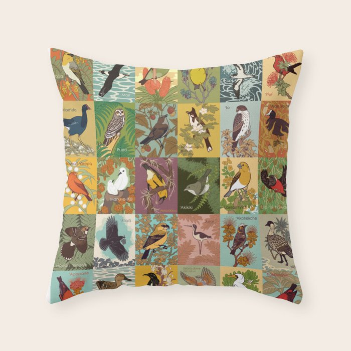 Birds of Hawaii Throw Pillow Gallery Image 6