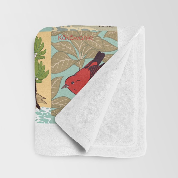 Birds of Hawaii Throw Blanket Gallery Image 3