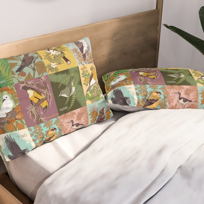 Birds of Hawaii Pillow Sham Gallery Image 2