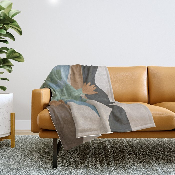 Cactus Landscape 2 Throw Blanket Gallery Image 1