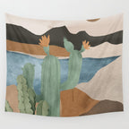 Cactus Landscape 2 Wall Tapestry Gallery Image 4