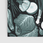 Go veggie // black background pine and mint vegetables Poster Gallery Image 3