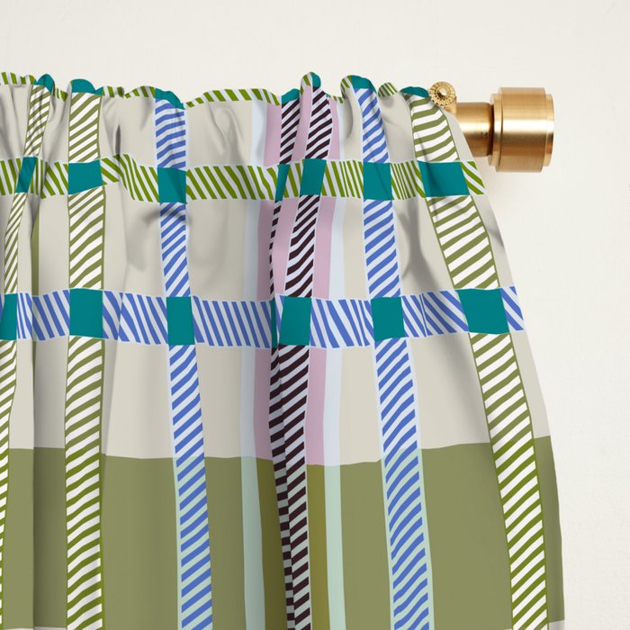 Vibrant Plaid Fusion C Window Curtain Gallery Image 2