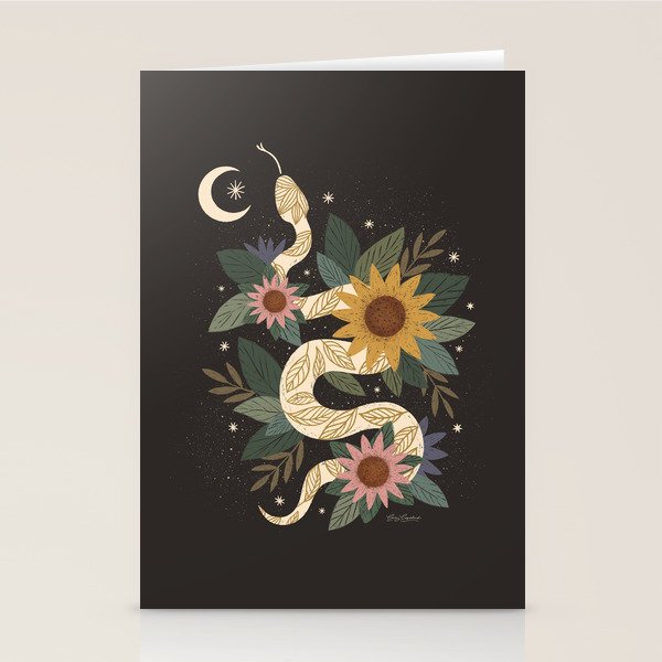 Year of the Snake - Black Stationery Card Gallery Image 2