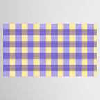Soft Gingham Check Pattern  Lavender Pale Yellow and Taupe Vintage Tablecloth Gallery Image 2