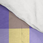 Soft Gingham Check Pattern  Lavender Pale Yellow and Taupe Vintage Comforter Gallery Image 4